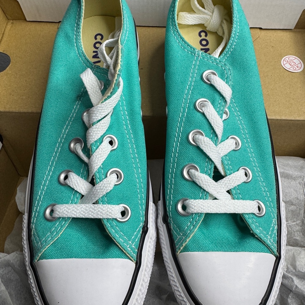 Converse All Star Teal Unisex Canvas Sneakers Mens 4 Woman 6 New In Original Box